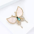 Alloy Rhinestone Hollow Shell Butterfly Brooch Pin For Luxury Apparel view 3