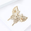 Alloy Rhinestone Hollow Shell Butterfly Brooch Pin For Luxury Apparel view 4