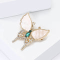 Alloy Rhinestone Hollow Shell Butterfly Brooch Pin For Luxury Apparel view 2