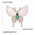 Alloy Rhinestone Hollow Shell Butterfly Brooch Pin For Luxury Apparel view 5