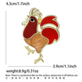 Alloy Rooster Animal Brooch For Fashion Apparel Decoration view 5