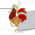 Alloy Rooster Animal Brooch For Fashion Apparel Decoration view 2