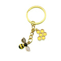 Zinc Alloy Enamel Bee Honeycomb Keychain Car Bag Charm view 5