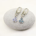 Zinc Alloy Clover Drop Oil Rhinestone Keychain Bag Charm Gift view 4