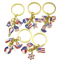 Metal American Flag Heart Keychain For Patriotic Gift view 5