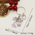 Metal Rhinestone Butterfly Heart Crown Keychain Fashion Bag Charm view 2