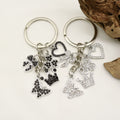 Metal Rhinestone Butterfly Heart Crown Keychain Fashion Bag Charm view 4