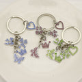 Metal Rhinestone Butterfly Heart Crown Keychain Fashion Bag Charm view 3