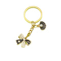 Metal Bow Shell Heart Pearl Flower Keychain Bag Charm Gift view 5