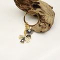 Metal Bow Shell Heart Pearl Flower Keychain Bag Charm Gift view 4