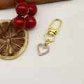 Zinc Alloy Rhinestone Heart Keychain Bag Charm Gift view 8