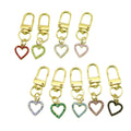 Zinc Alloy Rhinestone Heart Keychain Bag Charm Gift view 5