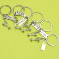 Zinc Alloy Dumbbell Barbell Kettlebell Keychain For Fitness Gift view 1