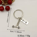 Zinc Alloy Dumbbell Barbell Kettlebell Keychain For Fitness Gift view 2