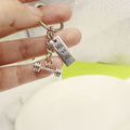 Zinc Alloy Dumbbell Barbell Kettlebell Keychain For Fitness Gift view 3