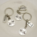 Metal Dumbbell Barbell Kettlebell Keychain Gift view 3