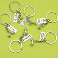 Metal 3D Gym Barbell Dumbbell Kettlebell Keychain Gift For Fitness Lovers view 1
