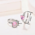 Korean Lady Heart Earrings For Women Sweet Cute Multi Color Daily Matching Jewelry view 4
