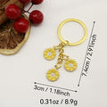 Metal Daisy Flower Keychain Handbag Charm Gift view 2