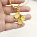 Metal Daisy Flower Keychain Handbag Charm Gift view 3