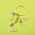 Zinc Alloy 3D Wreath Bee Keychain Bag Charm view 1