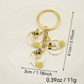 Zinc Alloy 3D Wreath Bee Keychain Bag Charm view 2