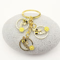 Zinc Alloy 3D Wreath Bee Keychain Bag Charm view 3