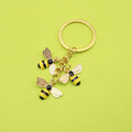 Metal Rhinestone Bee Keychain Bag Charm Gift view 1