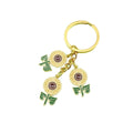 Metal Sunflower Keychain Key Ring Gift view 5