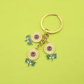 Metal Sunflower Keychain Key Ring Gift view 1
