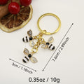 Zinc Alloy Enamel Bee Keychain With Tassel Bag Charm Gift view 2