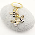 Zinc Alloy Enamel Bee Keychain With Tassel Bag Charm Gift view 4