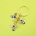 Zinc Alloy Enamel Bee Keychain With Tassel Bag Charm Gift view 1