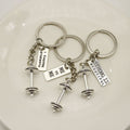 Metal Fitness Dumbbell Barbell Keychain Inspirational Gym Gift view 4
