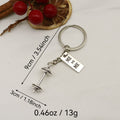 Metal Fitness Dumbbell Barbell Keychain Inspirational Gym Gift view 2