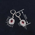 French Oval Flower Zircon Inlaid Earrings For Women, Sunflower Chic Light Luxury Jewelry view 4