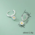 Fresh Resin Daisy Sunflower Earrings For Women, Delicate Forest Style Daily Floral Jewelry view 4