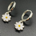 Fresh Resin Daisy Sunflower Earrings For Women, Delicate Forest Style Daily Floral Jewelry view 2