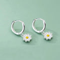 Fresh Resin Daisy Sunflower Earrings For Women, Delicate Forest Style Daily Floral Jewelry view 5