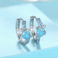 Cute Turtle Earrings With Micro Pave Zircon And Enamel Oil Drip, Fresh Ocean Chic Jewelry view 2
