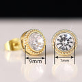 Round Geometric Stud Earrings For Women Delicate Daily Wear Fashion Jewelry view 4
