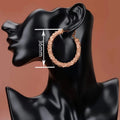 Large Hoop Earrings For Women With Geometric Bead Design, Chic Niche Statement Fashion Jewelry view 4