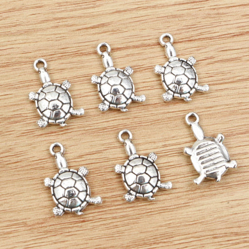 18x12mm Alloy Turtle Pendant Charm For DIY Jewelry Necklace Bracelet Accessories