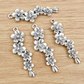 Alloy Plum Blossom Pendant Charm 56x15mm 5g DIY Necklace Bracelet Jewelry Accessories view 4