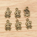 16x9mm Alloy Bow Skull Pendant DIY Jewelry Findings Necklace Bracelet Charm 0.6g view 3