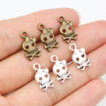 16x9mm Alloy Bow Skull Pendant DIY Jewelry Findings Necklace Bracelet Charm 0.6g view 1