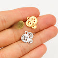 Alloy Button Pendant Charms For DIY Jewelry Accessories Necklace Bracelet Making 15x14mm 1g view 1