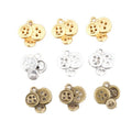 Alloy Button Pendant Charms For DIY Jewelry Accessories Necklace Bracelet Making 15x14mm 1g view 5