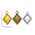 Card Suit Bezel Charm Pendants in Four Shapes and Three Finishes view 7