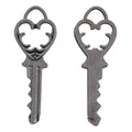Floral Bow Skeleton Key Metal Charm for Jewelry Making in 6 Visible Finishes view 11